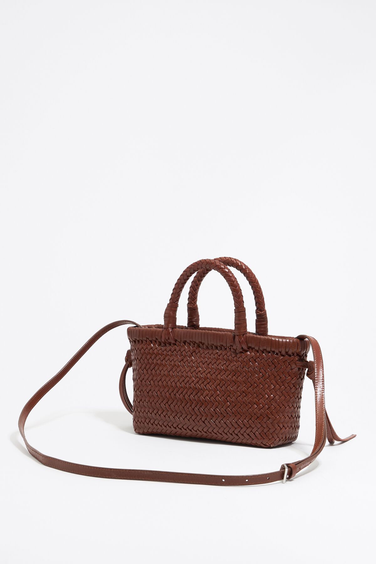 Product image for Mini Walnut Leather Shopper Bag