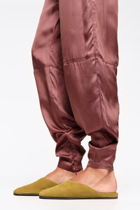 Ocher suede leather mule