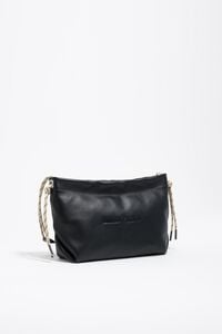 Medium black leather shoulder bag