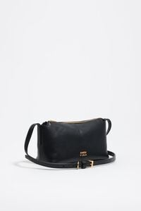 Mini black leather bag