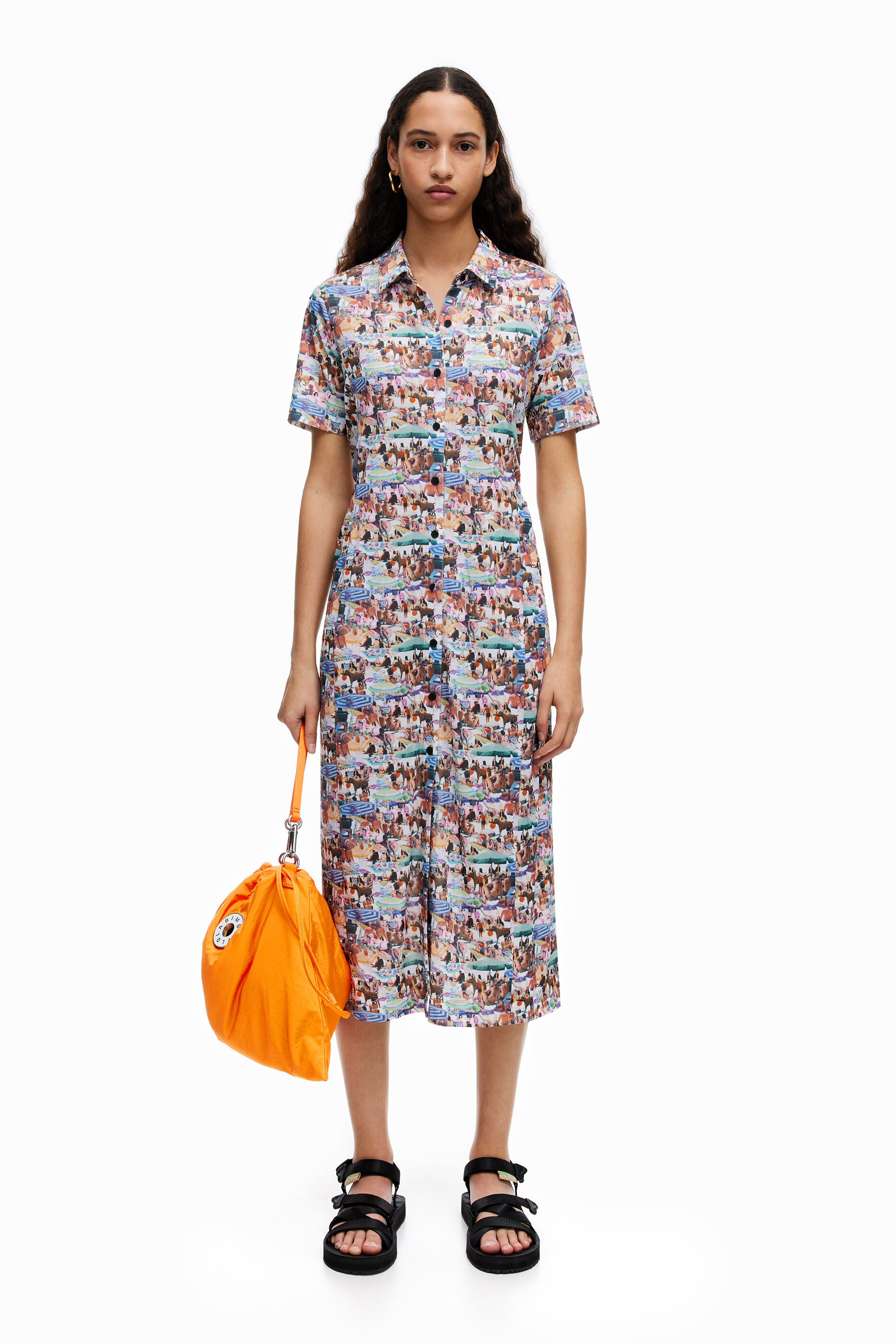 Bimba Y Lola Vestido Camisero Field-Flowers Field Flowers Azul | Vestidos  Mujer \u003e Ambika Digitals