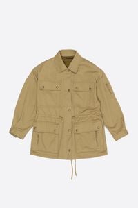 Chaquet&oacute;n algod&oacute;n cintura ajustable caqui