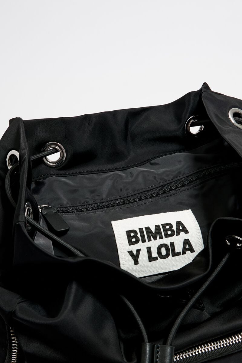 Bimba Y Lola Nylon Backpack women Bag Black Color New without tag Small  Backpack