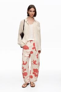 BARREL - Sand Red adjustable waist jeans