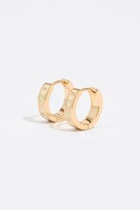 Small ivory hoop earrings logo