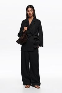 Chaqueta sastre pespunteada negro