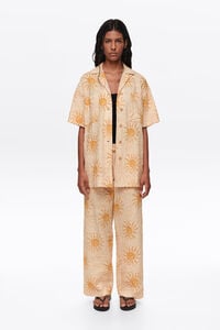 Bimba by the south textured cotton jogger trousers