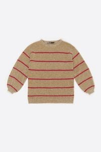 Light khaki striped mohair sweater