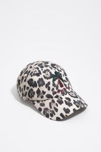 Gorra cot&oacute; rentada lleopard palmera