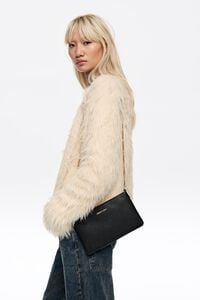 Bolso bandolera mini piel negro