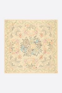 Vanilla floral brushstroke scarf