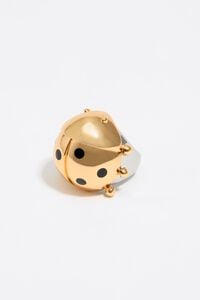Two-tone ladybug ring