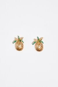 Pendientes pi&ntilde;as dorados