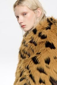 Brown fur collar