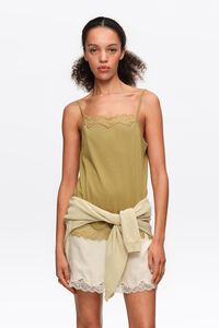 Top Tr&auml;ger Spitze Khaki