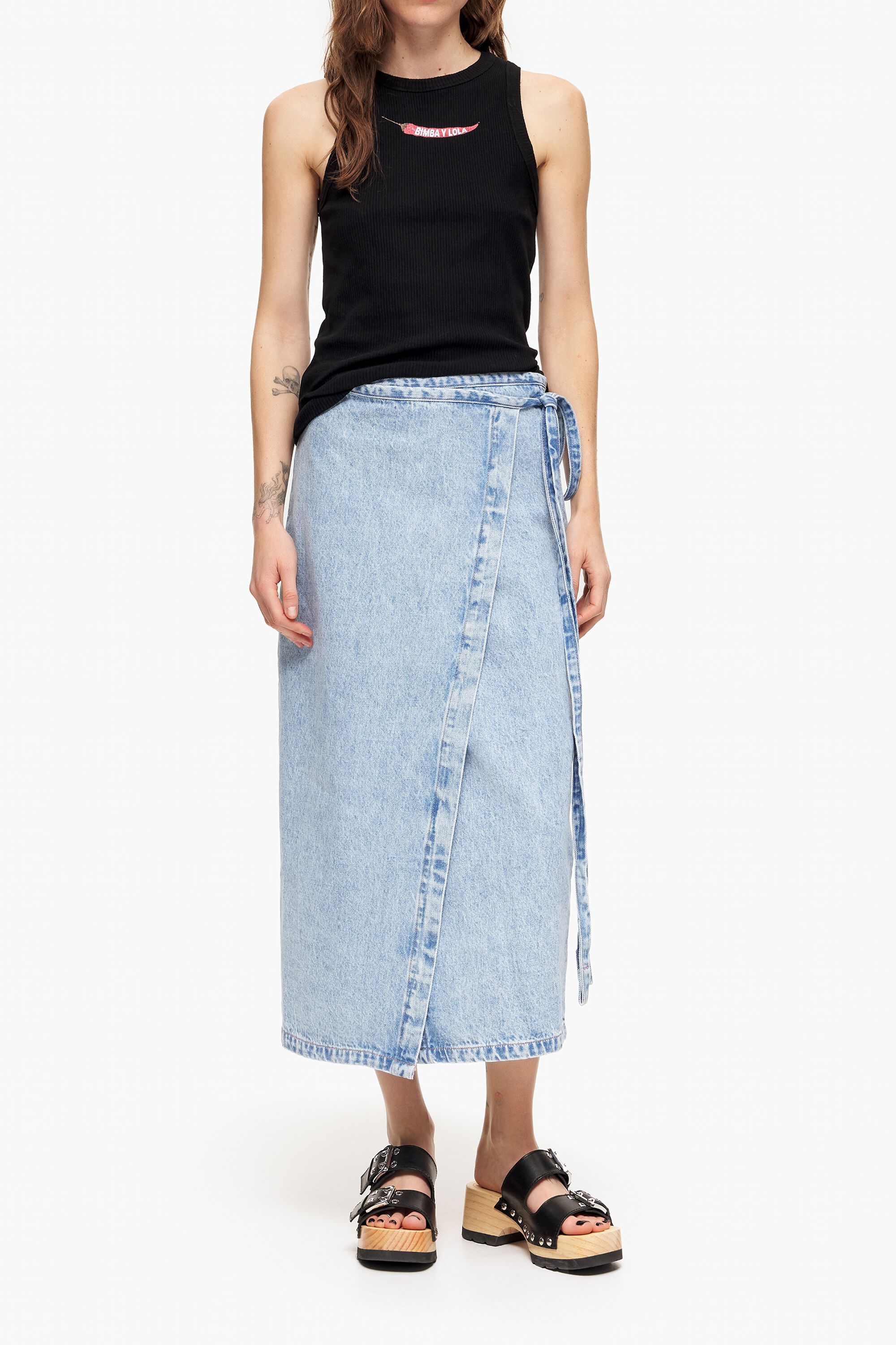 denim skirt wrap