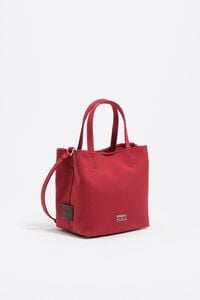 Bolso bandolera gabardina rojo oscuro