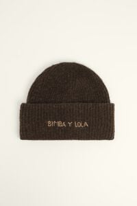 Gorro punto lana caqui