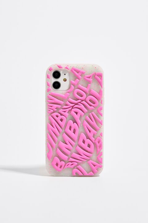 iPhone 11 silicone case pink logo