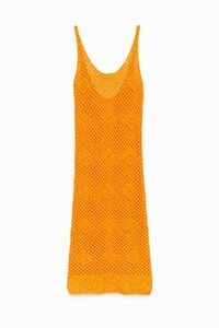 Vestido crochet naranja