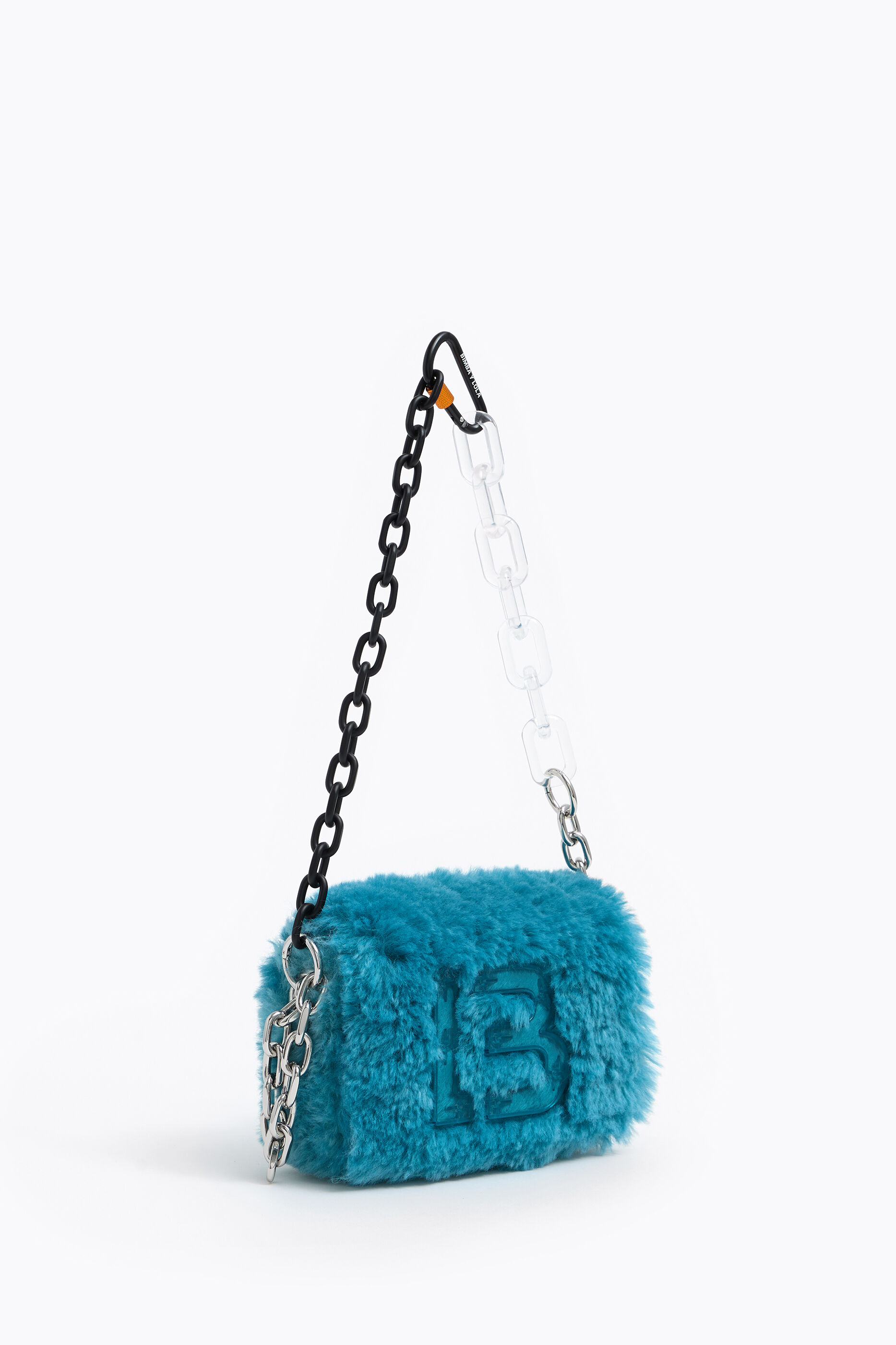 Bolso bandolera S pelo azul
