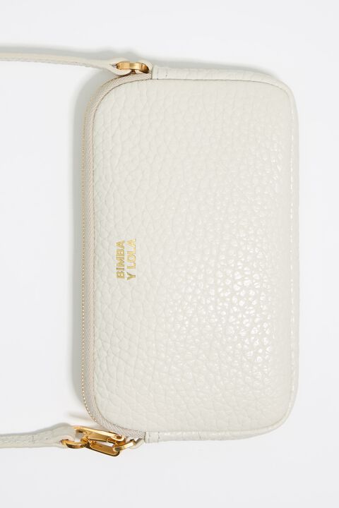 Mini off-white leather crossbody bag Mini off-white leather crossbody bag