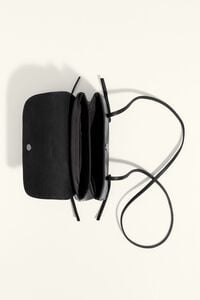 Bolso de solapa mini piel negro