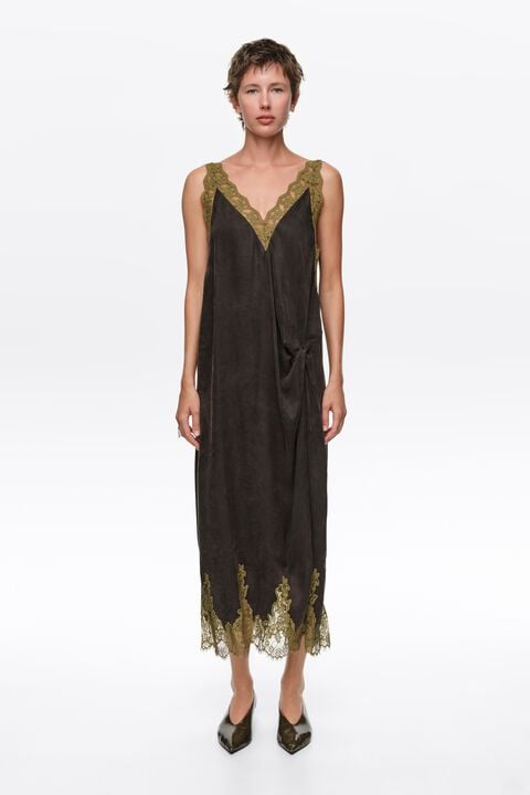 BIMBA Y LOLA Faded Black camisole dress with knot