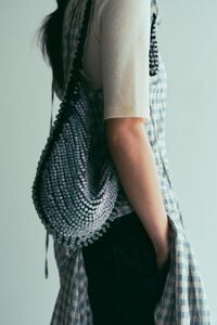 Bolso crochet peque&ntilde;o beads chocolate