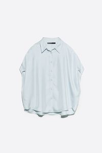 Camisa capa fluida azul claro