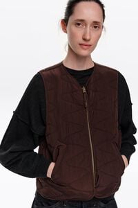 Chaleco reversible acolchado chocolate escuro