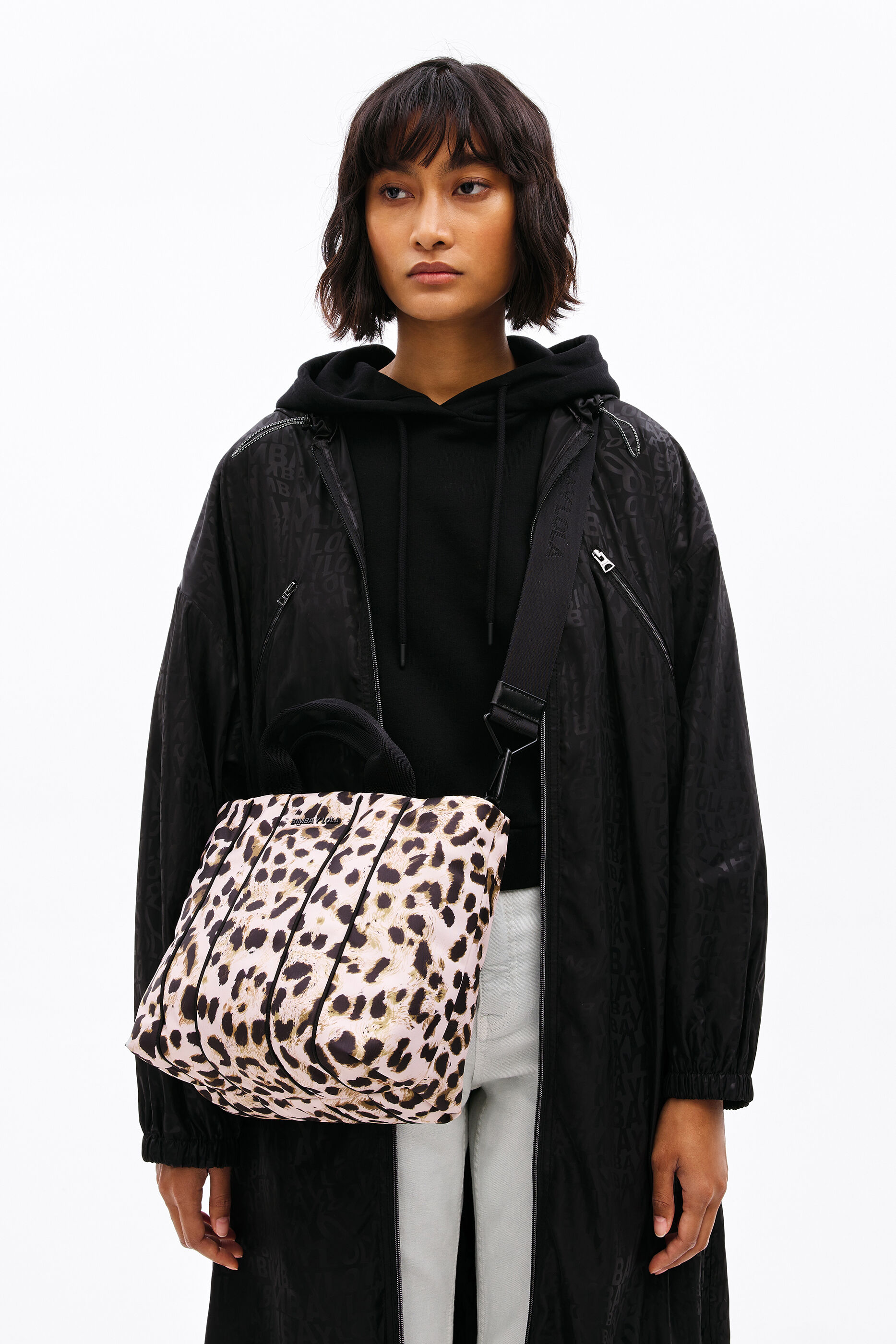 leopard shopper bag