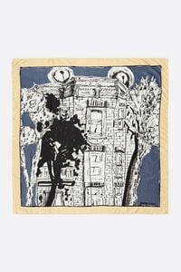 Bimba House graphite brushstroke scarf