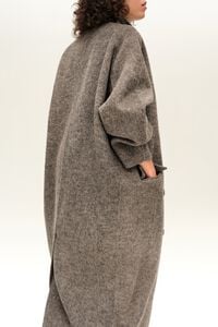 Dark taupe oversize double-face coat
