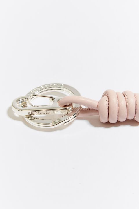 Ivory heart circular key ring