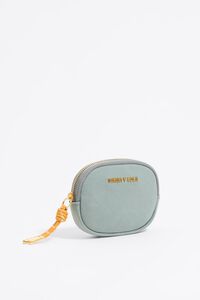 Monedero ovalado nylon verde agua