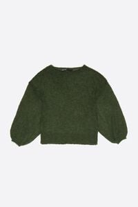 Oversize dark green mohair wool sweater