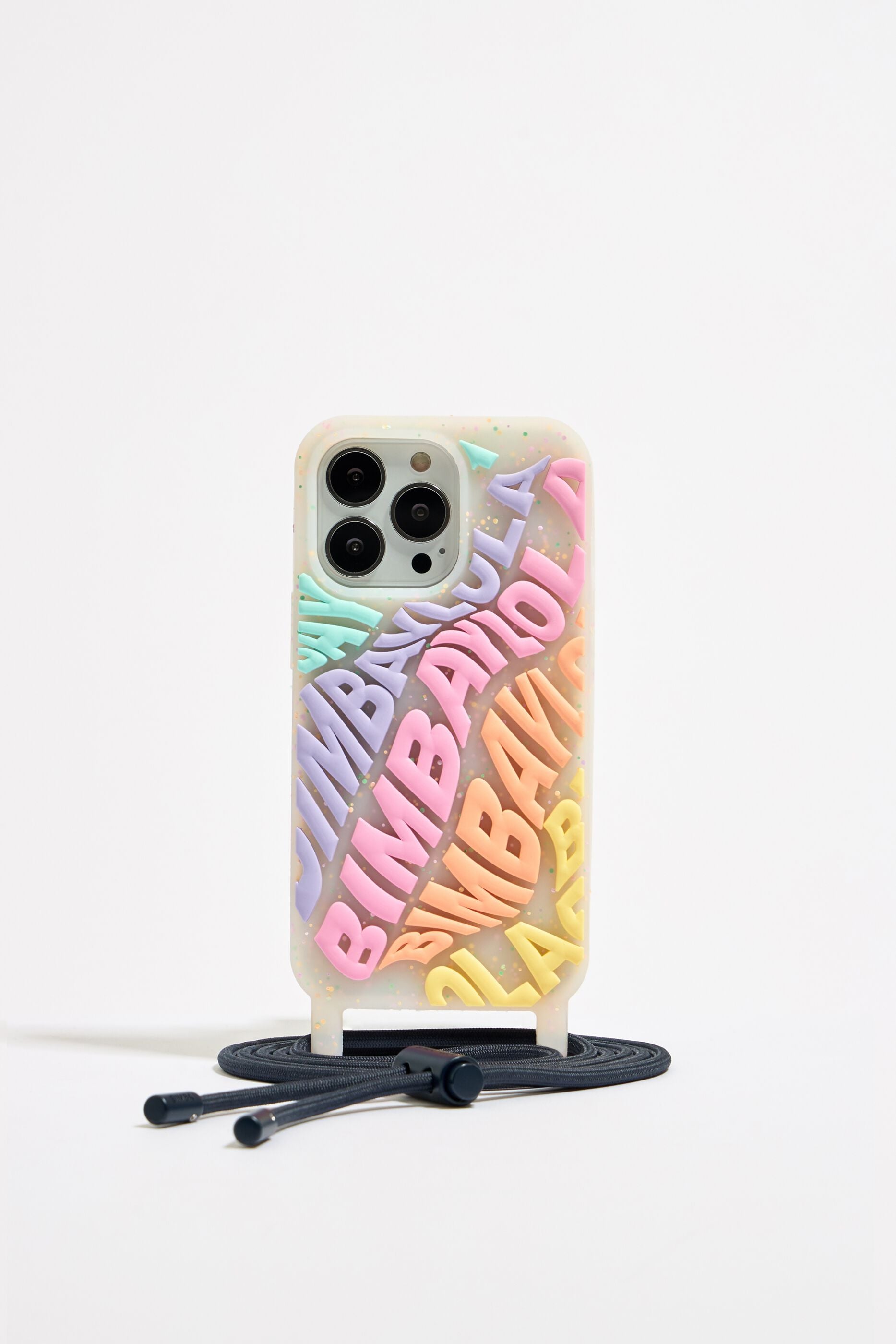 Funda iPhone 14 Pro silicona logo multicolor