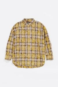 Camisa oversize cuadros amarilla