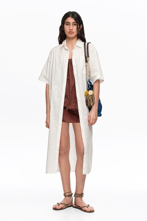 embroidered white shirt dress J.McLaughlin Women's Rachel Embroidered Dress White, Size Medium