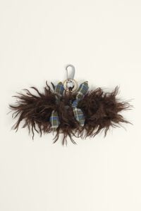 Brown fur Truffle key ring