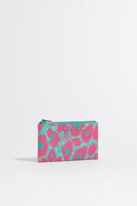 Turquoise blue Leopard coin purse