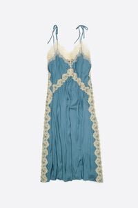 Teal flowing slip dress