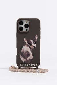 Coque rigide iPhone 16 Pro Max couleur chocolat chihuahua