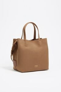 Large cinnamon gabardine Chihuahua bag