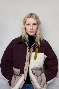 Multicolor patchwork padded jacket