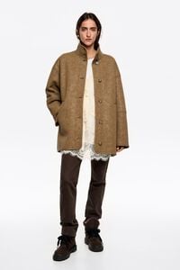 Light olive fur lined jacket