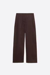 Pantal&oacute;n recto chocolate oscuro