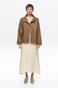 Light brown short batwing jacket