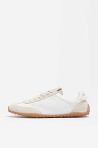 White suede nylon 13 29 sneaker